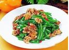 每日一菜：韭菜炒核桃仁